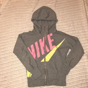 Gray Nike Zip Hoodie